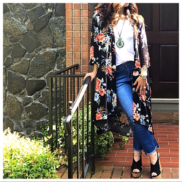 ✨LAST ONE SALE✨Floral long kimono duster - Picture 6 of 8